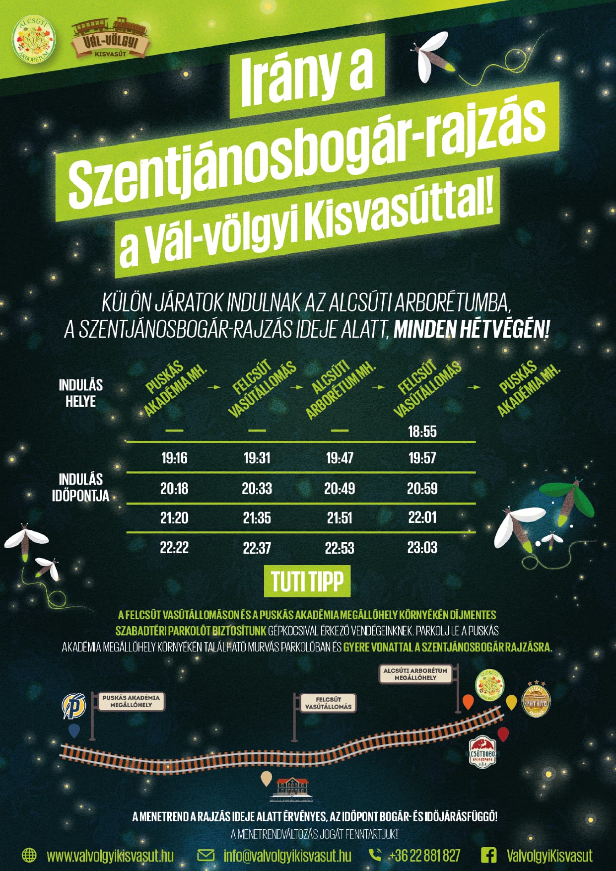 Rajzás menetrend 2025